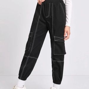 Girls black cargo pants